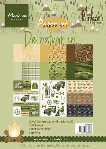 Marianne Design Pretty Papers Bloc De Natuur in By Marleen