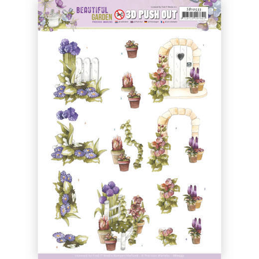 3D Push Out - Precious Marieke - Beautiful Garden - Allium
