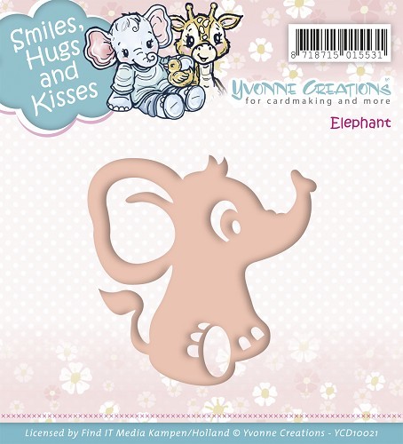 Die - Yvonne Creations - Smiles, Hugs and Kisses - Elephant
