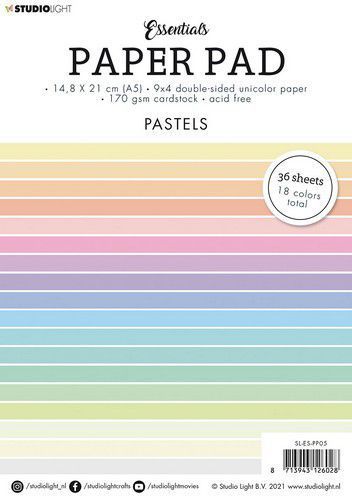 Studio Light Paper pad A5 Essentials Pastels nr.5 (05-21)