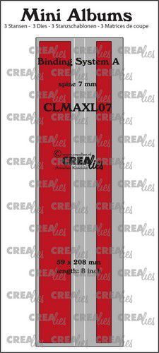 Crealies mallen CLMAXL07 Mini Albums  Bindsysteem A (rug:7mm) glad