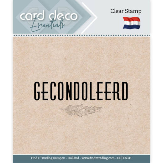 Card Deco Essentials - Clear Stamps - Gecondoleerd
