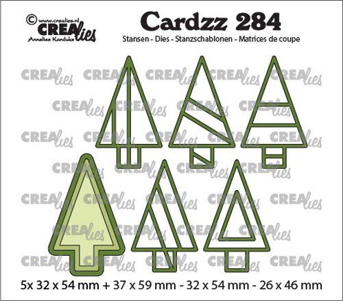 Crealies mallen CLCZ284 Elements Bomen
