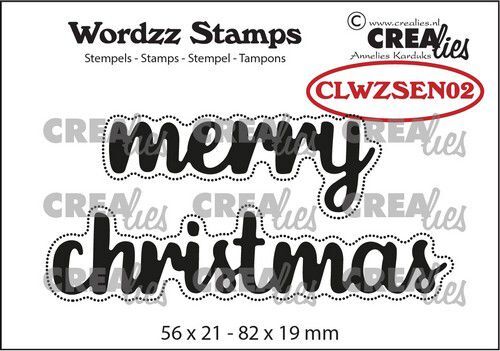Crealies stempels CLWZSEN02 Wordzz Merry Christmas (ENG)