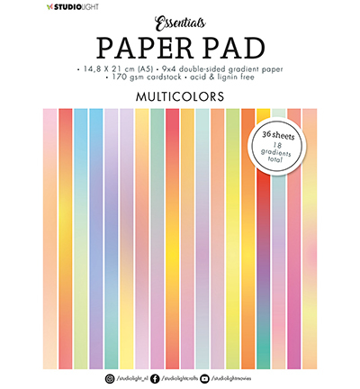 Studio Light Paper Pad Double sided Gradient Multicolors Essentials nr.20