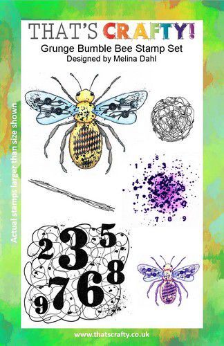 That's Crafty! Clearstamp A5 - Grunge Bumble Bee 104963 (07-21)