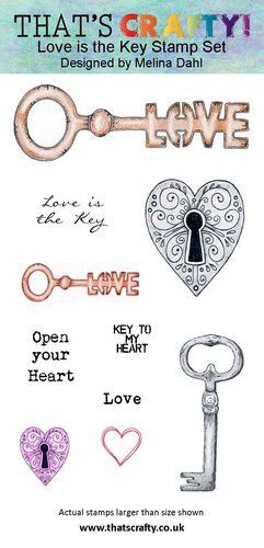 That's Crafty! Clearstamp slimline - Love is the Key 105490 (07-21)