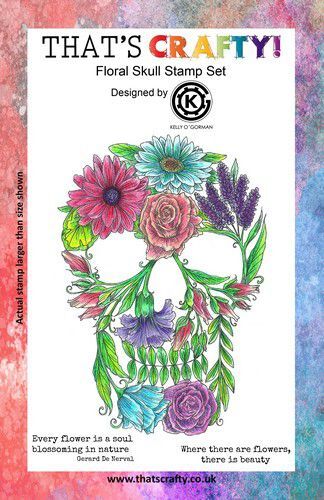 That's Crafty! Clearstamp A5 - Floral Skull 10851 (07-21)
