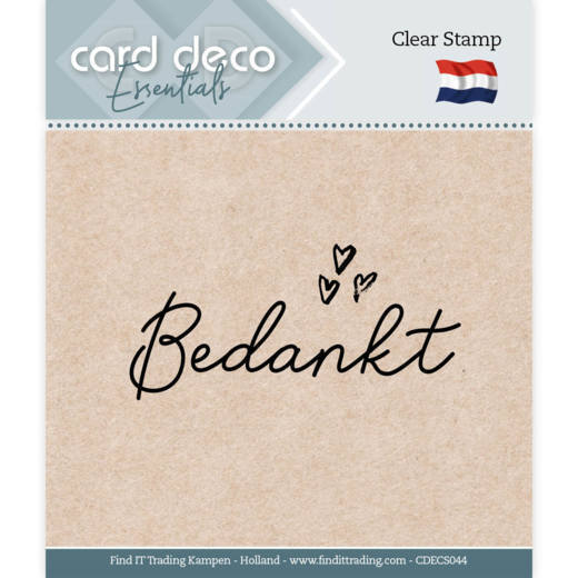 Card Deco Essentials - Clear Stamps - Bedankt