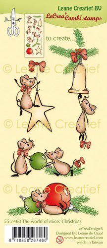LeCrea - Clear stamp combi  The world of mice Kerst 55.7460 (09-21)