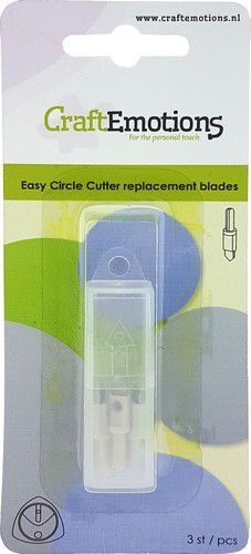 CraftEmotions Easy circle cutter - reserve mesjes 3 st (08-21)