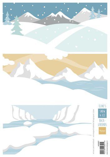 Marianne Design Knipvel Eline's Sneeuw en IJs Backgrounds