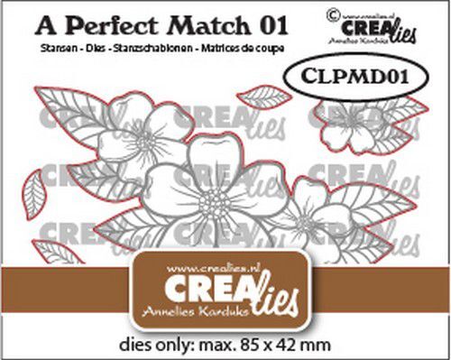 Crealies A perfect match Dies Mix Bloemen boeket A CLPMD01 85x42mm (09-21)