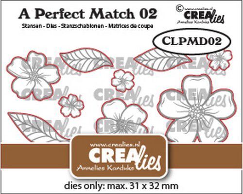Crealies A perfect match Dies Mix Bloemen A CLPMD02 31x32mm (09-21)