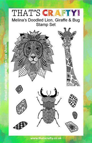 That's Crafty! Clearstamp A5 - Melina's Leeuw, Giraffe, Kever 107112 (09-21)