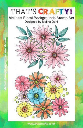 That's Crafty! Clearstamp A5 - Melina's Bloemen achtergrond 107113 (09-21)