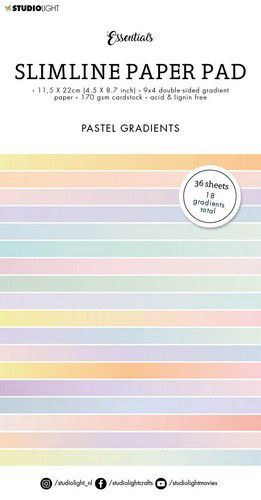 Studio Light Paper pad Essentials Slimline Pastel Gradient