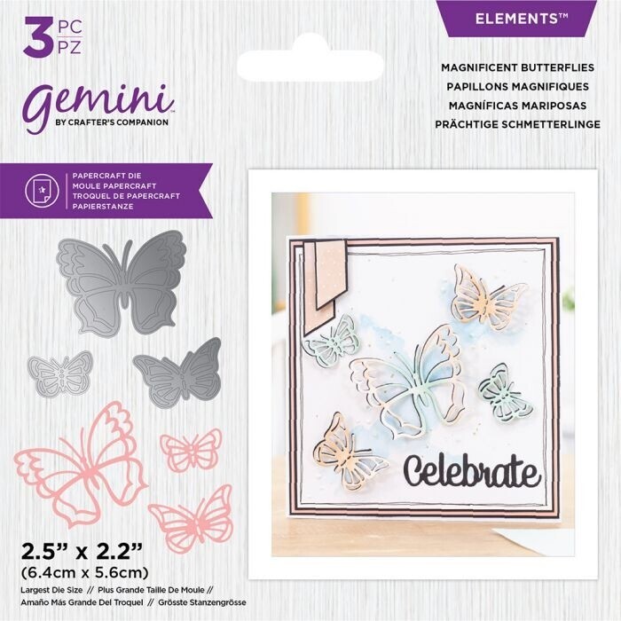 Gemini - Elements snijmal - Outline - Magnificent Butterflies