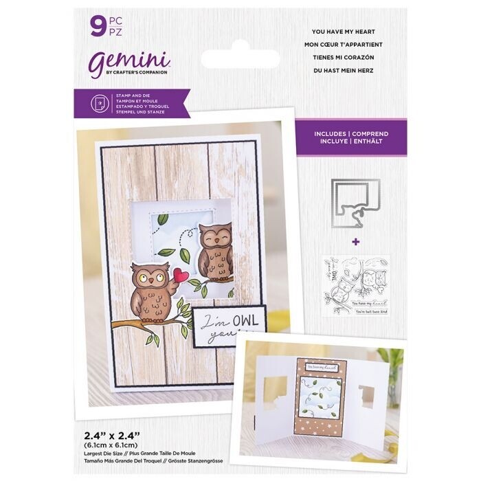 Gemini - Clearstamp&snijmal set - Trifold Window - You Have My Heart