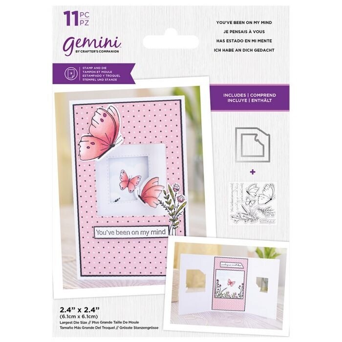 Gemini - Clearstamp&snijmal set - Trifold Window - You've Been on my Mind