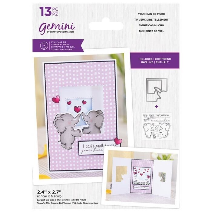 Gemini - Clearstamp&snijmal set - Trifold Window - You Mean so Much
