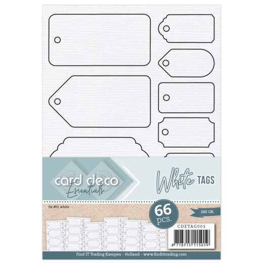 Card Deco Essentials - Tags - White