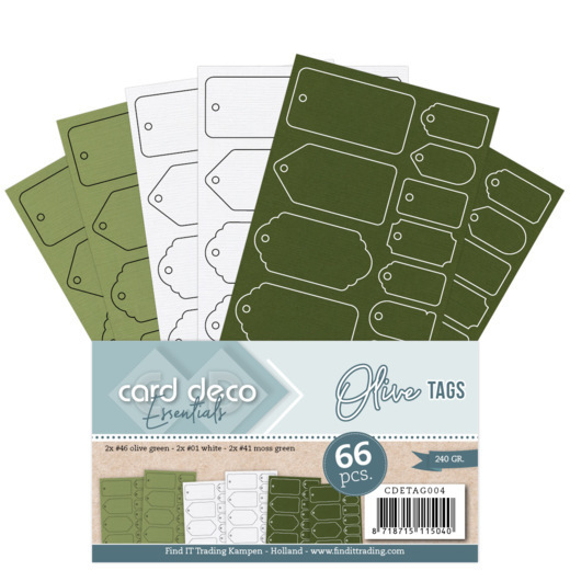 Card Deco Essentials - Tags - Olive