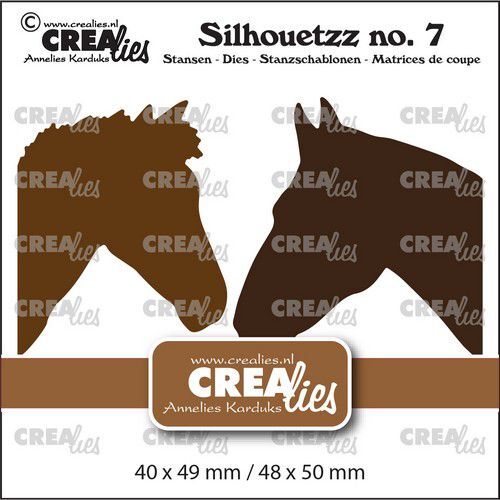 Crealies Silhouetzz no. 07 - Paardenhoofden CLSH07 48x50mm (04-22)