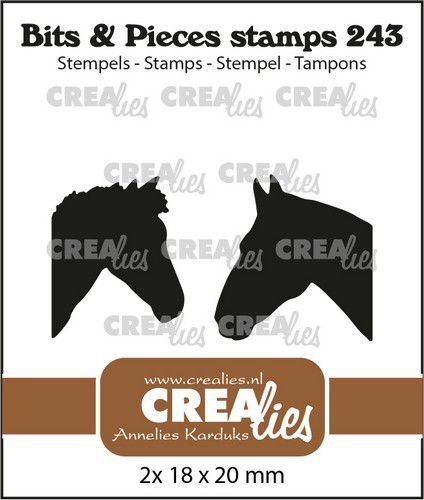 Crealies Clearstamp Bits & Pieces Paardenhoofden silhouet BP243 18x20mm (04-22)