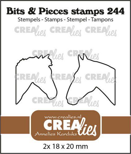 Crealies Clearstamp Bits & Pieces Paardenhoofden omlijning BP244 18x20mm (04-22)
