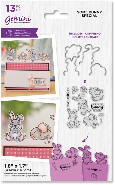 Gemini - Clearstamp&Snijmal set - Cute Character Edge'able - Some Bunny Special