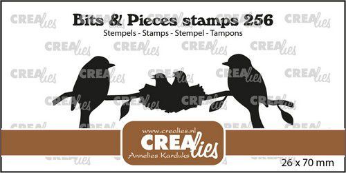 Crealies Clearstamp Bits & Pieces 2 Vogels CLBP256 26x70mm (05-22)