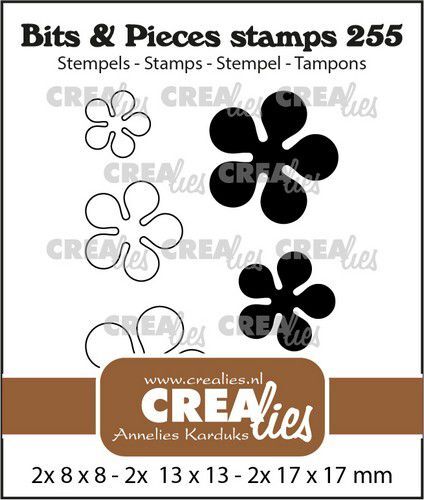 Crealies Clearstamp Bits & Pieces Bloemen 27 CLBP255 17x17mm (05-22)