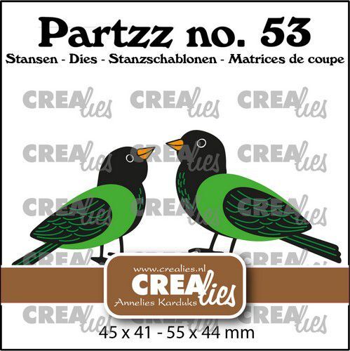 Crealies Partzz 2 Vogels CLPartzz53 55x44mm (05-22)