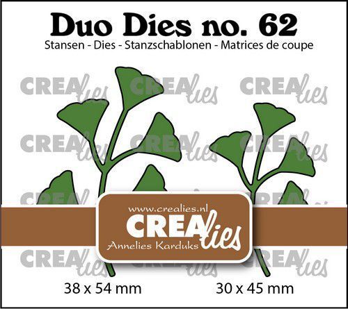 Crealies Duo Dies no. 62 Blaadjes CLDD62 38x54mm (05-22)