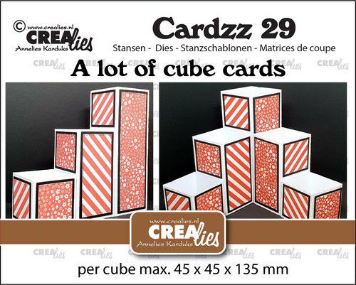 Crealies Cardzz no 29 Heel veel kubus kaarten CLCZ29 13,5cm (05-22)