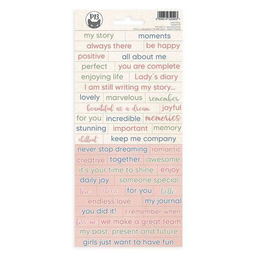 Piatek13 - Sticker sheet Lady's Diary 01 P13-LAD-11 10,5x23 cm (04-22)