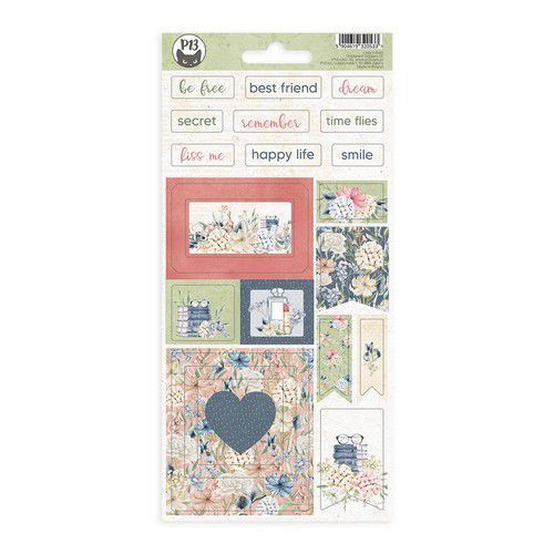 Piatek13 - Chipboard sticker sheet Lady's Diary 01 P13-LAD-34 10,5x22 cm (04-22)