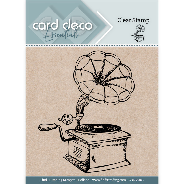 Card Deco Essentials Clear Stamps - Gramophone