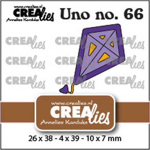 Crealies Uno no. 66 Vlieger klein CLUno66 26x38mm (06-22)