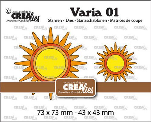 Crealies Varia 01 Zon CLVaria01 73x73mm (06-22)