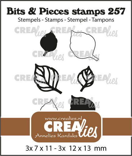 Crealies Clearstamp Bits & Pieces Blaadjes nr.16 CLBP257 12x13mm (06-22)