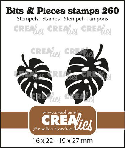 Crealies Clearstamp Bits & Pieces Botanisch blad 2x CLBP260 19x27mm (06-22)