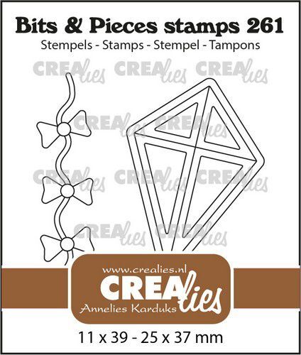 Crealies Clearstamp Bits & Pieces Vlieger CLBP261 25x37mm (06-22)