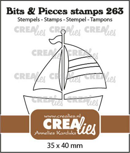 Crealies Clearstamp Bits & Pieces Zeilboot CLBP263 35x40mm (06-22)