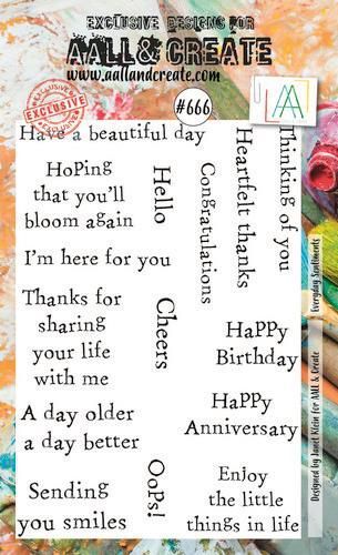AALL & Create Stamp Everyday Sentiments AALL-TP-666 15x10cm (05-22)