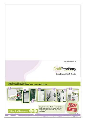 CraftEmotions EasyConnect (dubbelzijdig klevend) Craft sheets A5 - 10 sheets