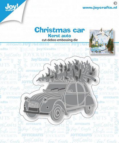 Joy! Crafts mallen- Auto met kerstboom 2