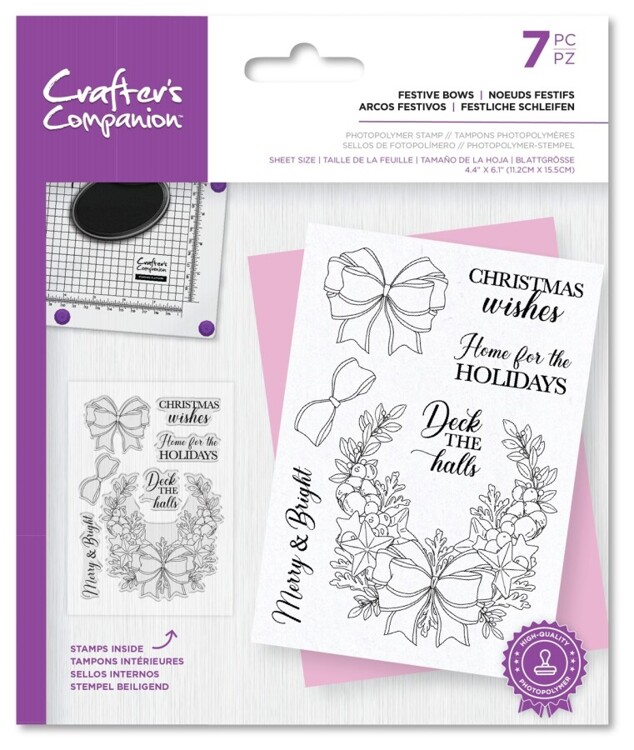 CC - Clearstamp A6 - Winter Floral - Festive Bows