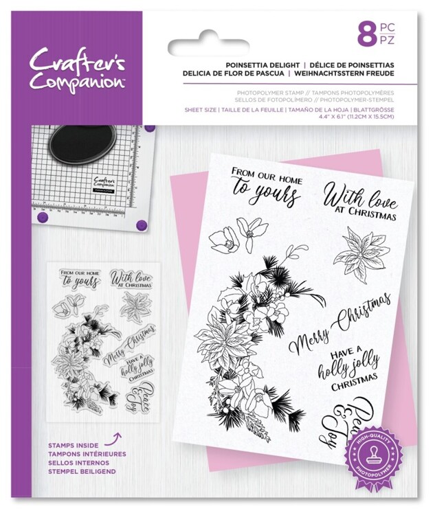 CC - Clearstamp A6 - Winter Floral - Poinsettia Delight